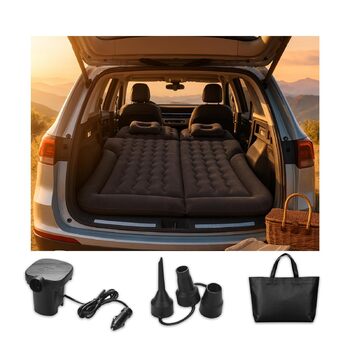 Надувний матрац MMOBIEL для позашляховиків, автомобільний матрац, надувне ліжко для кемпінгу та подорожей - електричний повітряний насос, 2 подушки, ремкомплект та сумка для перенесення кемпінговий матрац для позашляховиків та використання на свіжому пові