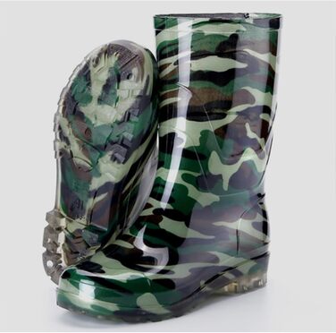 Чоловічі гумові чоботи до коліна, водонепроникні, з підкладкою з плюшевого хутра, гумові чоботи, взуття без шнурівки для активного відпочинку, роботи, полювання, теплі, сухі, нековзні, грязьове взуття, розмір 39 EU Jn