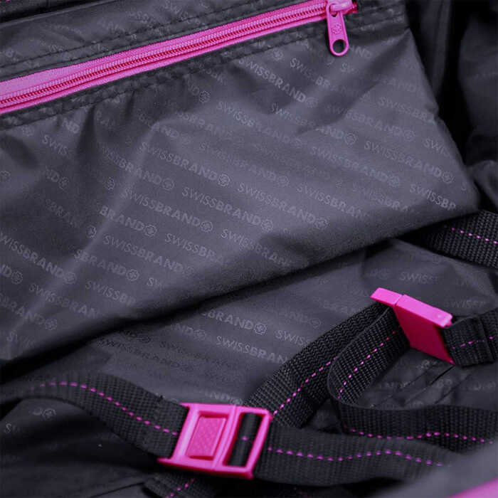 Валіза Swissbrand Silkeborg (S) Fuchsia/Light Grey (SWB_LLSIL941S)