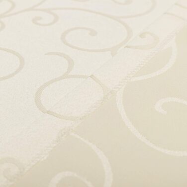 Скатертина EUGAD дамаські орнаменти шовковий блиск завиток/коло дизайн скатертини з подолом, розмір та колір скатертини на вибір,