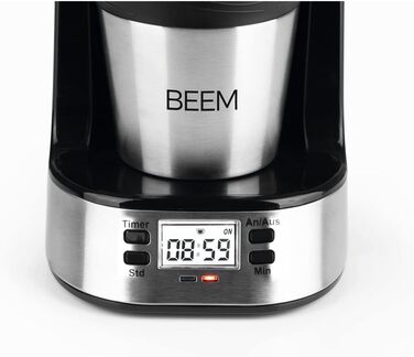 Кавоварка BEEM THERMO 2 GO з одним фільтром і термокружкою 0,4 л Постійний фільтр З 24-годинним таймером для кухля гарячої кави вранці без очікування 750 Вт