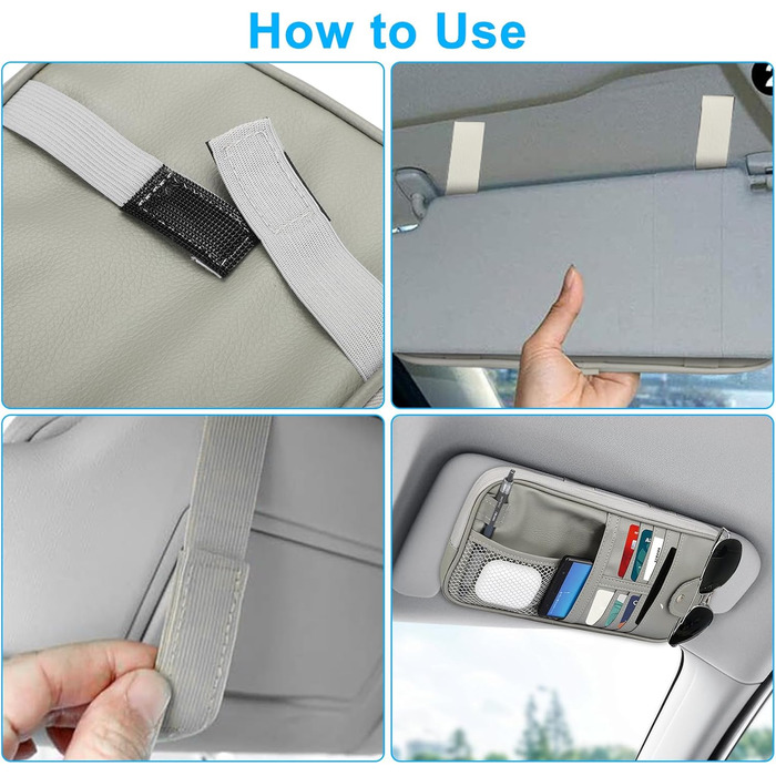 Організатор для сонцезахисного козирка автомобіля Linkstyle, шкіряні аксесуари для салону автомобіля, органайзер для сонцезахисних