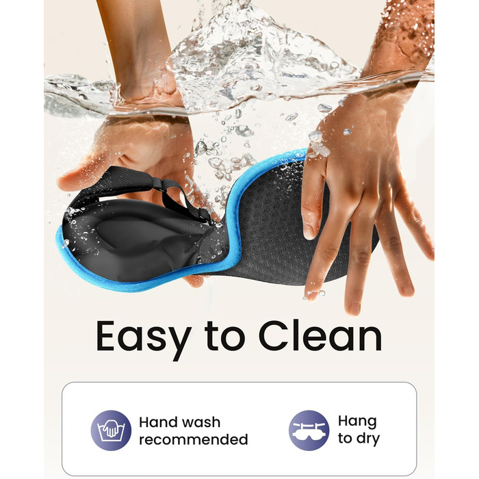 Маска для сну для жінок і чоловіків, шовкова маска для сну 3D світлоблокування, пов'язка на очі (синя)