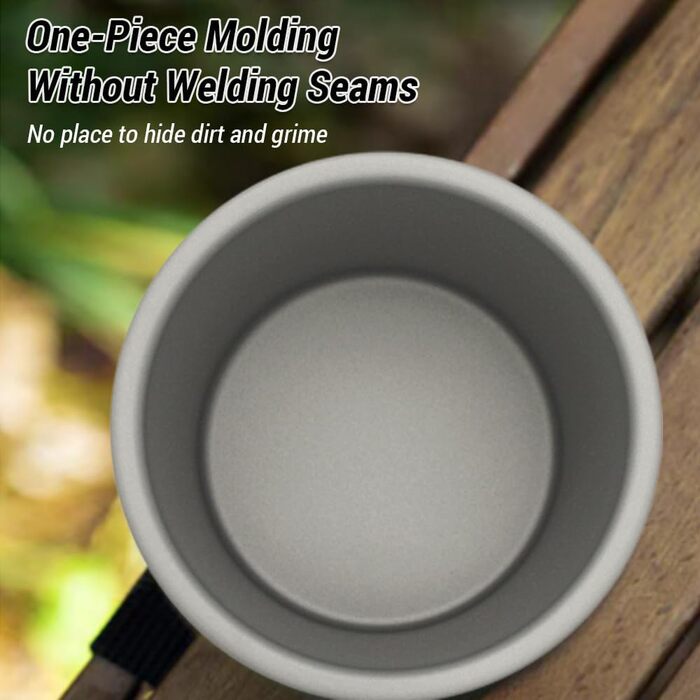 Металева туристична кружка, легка титанова склянка для пива, 220 мл, безшовний дизайн, портативна для подорожей на природі (8 шт.)