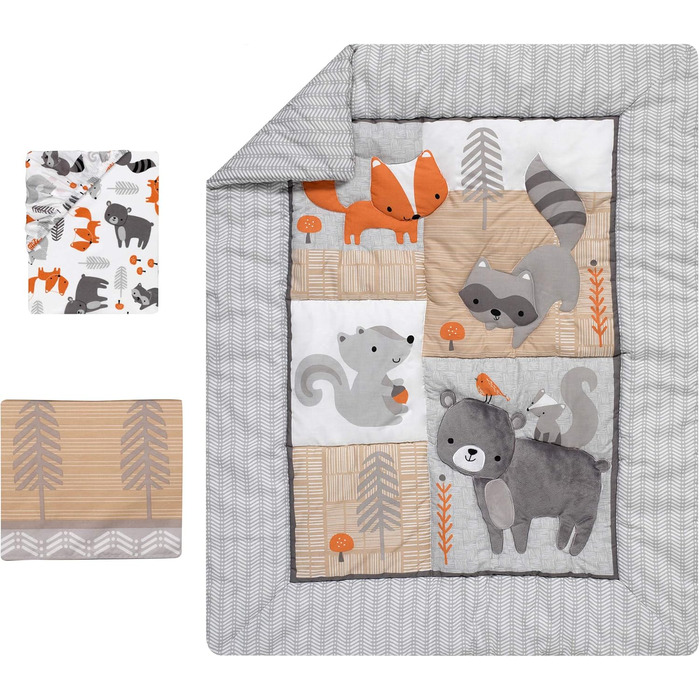 Комплект постільної білизни для дитячого ліжечка Bedtime Originals, жолудь, 3 шт.