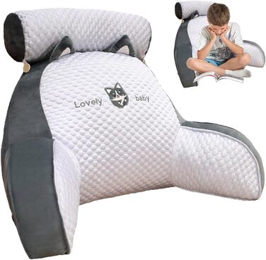 Подушка для читання для ліжка Подушка для спини для сидіння в ліжку Подушка для читання Ice Silk Подушка для спини з підлокітниками Подушка для читання для дорослих у ліжку Подушка для читання для ліжка та дивана 50x70 см Heiser