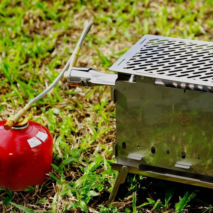 Трубчастий пальник Bestatgot Портативний трубчастий пальник для гриля з нержавіючої сталі, регульований трубчастий пальник з нержа