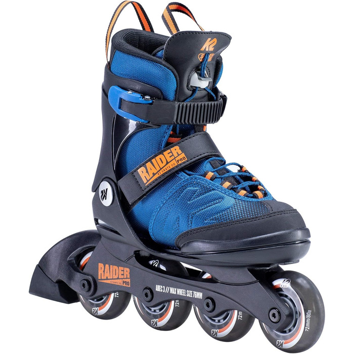 Чорний - синій - помаранчевий, 2 Raider Pro Inline Skates L (EU 35-40 / UK 3-7 / US 4-8)