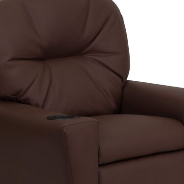 Дитяче крісло Flash Furniture, сучасне, з підсклянником, шкіра, коричнева LeatherSoft