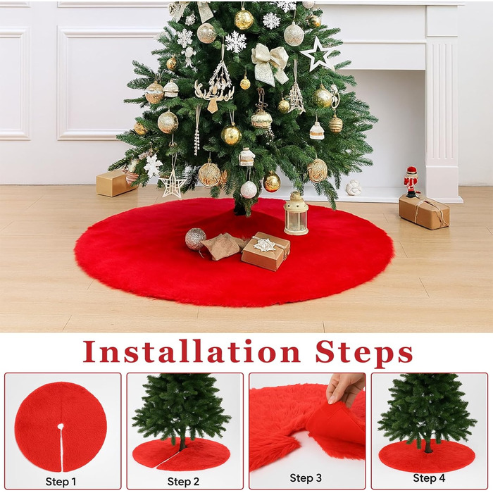 Плюшева ковдра для ялинки червона Flying Pottery