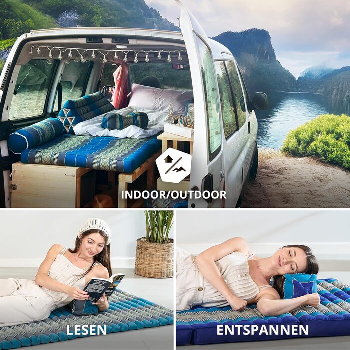 Подушка для шиї livasia Papaya - Ø 13x43 см - Подушка для шиї у формі папайї, подушка для дивана, подушка для читання з капоком, подушка для саду та балкону, подушка для подорожей ручної роботи (світло-блакитний)