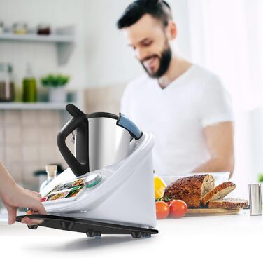 Розсувна дошка для Thermomix TM6, акрилова розсувна дошка для аксесуарів, швидкорухома дошка для кухонного комбайна Thermomix Vorwerk TM 6 Аксесуари Pad Board Acrylic Black