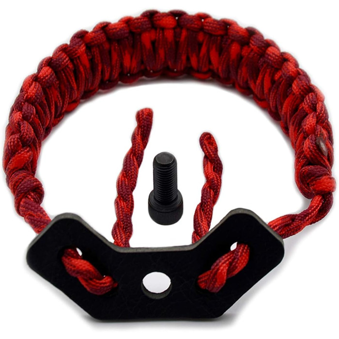 Ремінь для стрільби з лука HZHUTUZH 250 з паракорду – багатофункціональний складний ремінь для виживання, полювання та стрільби, стабілізатор не потрібен, довжина понад 6 м, червоний
