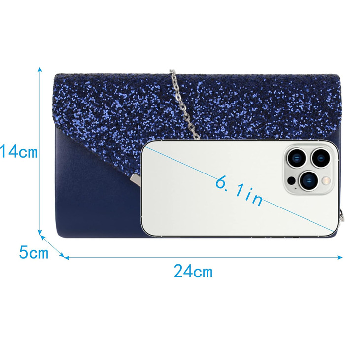 Жіноча блискуча клатч-елегантна вечірня сумка блискуча сумка-конверт зі стразами сумка під пахви з ланцюжком для весілля випускного вечірки шкіряна синя