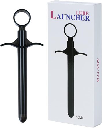 Запуск мастила Zooma, пусковий пристрій для мастила, шприц-аплікатор для мастила. Багаторазові шприци-трубки зі мастилом для анального та вагінального використання (чорний)