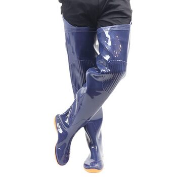 Водонепроникні багатоцільові рибальські, польові, дощовики, легкі м&39які ПВХ-боти 80 см з підошвою, чоловічі та жіночі, сині, розмір 45