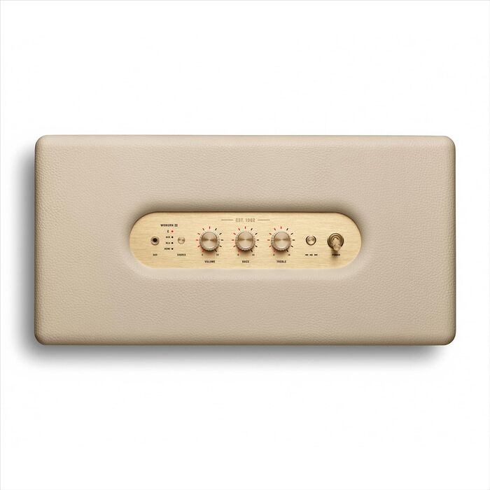 Бездротова колонка Marshall Woburn III Bluetooth, бездротова - домашня колонка з кремовим відтінком