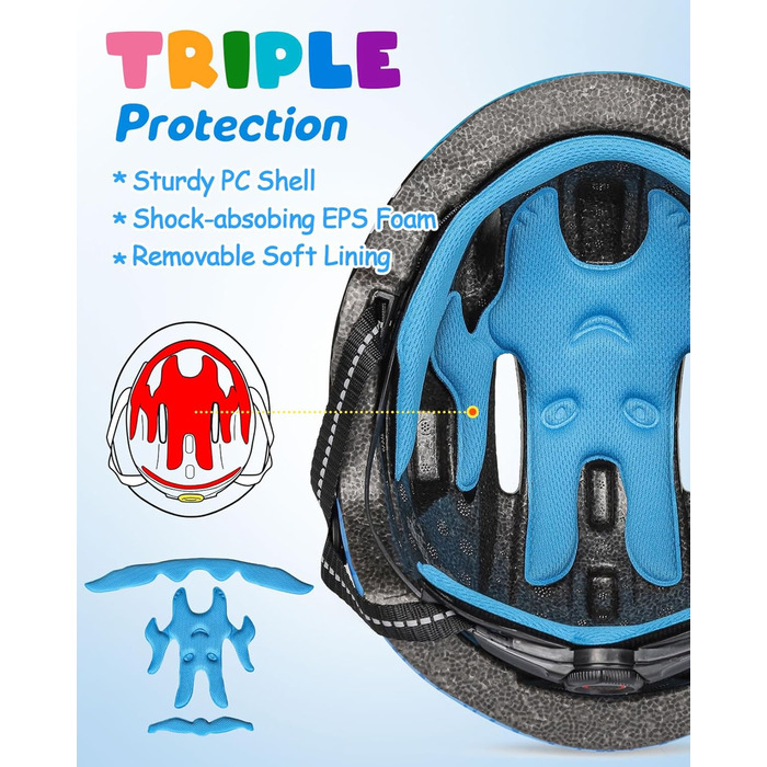 Велосипедний шолом дитячий для їзди на велосипеді Милий мультфільм 3D розроблений дитячий шолом для велосипеда скейтборду роликови