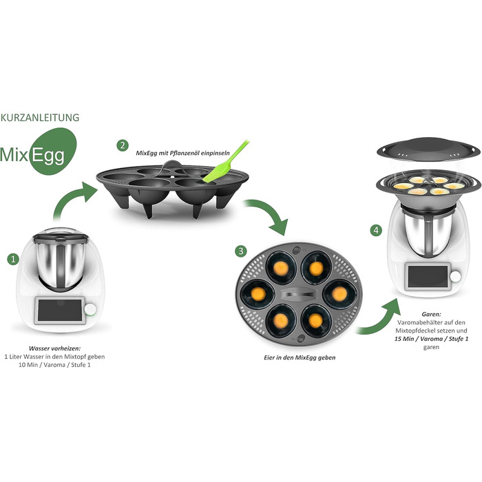 Вкладиш для браконьєрства mixegg сумісний з Thermomix TM6 TM5 TM31, яйцеварка Egg Poaccher, аксесуари
