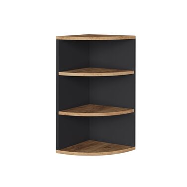 Кутова полиця Vicco Ecki, книжкова полиця, антрацит/золотий дуб, 30 x 60 см Антрацит/золотий дуб 60x30 см