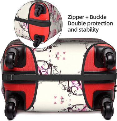 Чохол для валізи Паризький Ейфелевий вежа - еластичний, миючий, захист від подряпин для дітей та дорослих (45.7-53.3 см)