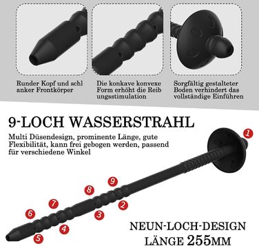 Набір уретральних дилататорів BDSMAGE, з шприцом та ерекційними кільцями, силікон, стимуляція простати, 3 шт.