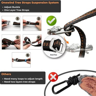 Кемпінговий гамак на блискавці, портативний гамак з москітною сіткою та ремінцями для кріплення на дерева для подорожей, кемпінгу, походів та піших прогулянок Від зеленого 366 см * 162 см, 11&39