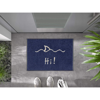 Килимок для дверей, що прається та сушиться, Hi 40x60 см, для використання всередині та зовні приміщень, можна прати, синій 40 x 60 см (прямокутний) синій