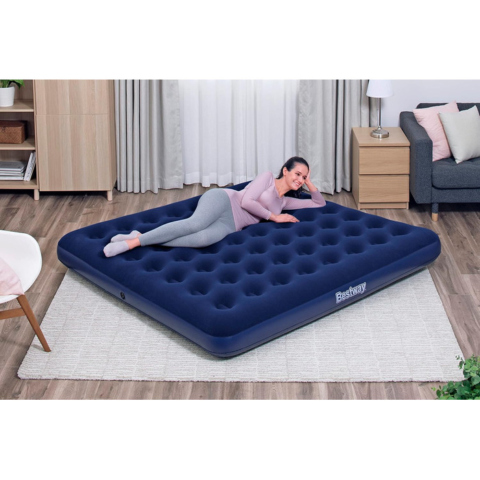 Надувне ліжко Bestway Blue Horizon Double XL/Lo 203 x 183 x 22 см, синє односпальне