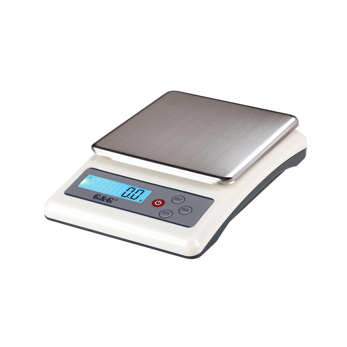Кухонні ваги, 6 кг / 0,1 г, регульоване автоматичне вимкнення, дрібна шкала Цифрові ваги, з мережевим адаптером та батарейками K F
