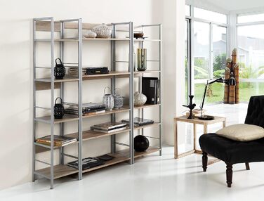 Комплект шафи 2150033002 - Металева полиця Kala 52 см, Кава - Чорний/Дерев&39яний, 52 x 30 x 150 см