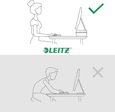 Регульована підставка для монітора, сіро-біла, 65040085. Підвищення монітора з двома рівнями регулювання для підтримки правильної постави.