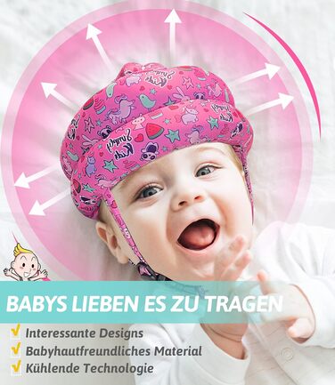 Дитячий шолом для повзання I Захист голови дитини від зіткнення I Дитяча захисна шапка для немовлят від 6 до 24 місяців дитяча лис