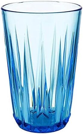 Набір з 6 високоякісних пластикових склянок Tritan об'ємом 0,2 літра, без вмісту BPA, кришталевий вигляд, ударостійкі багаторазові