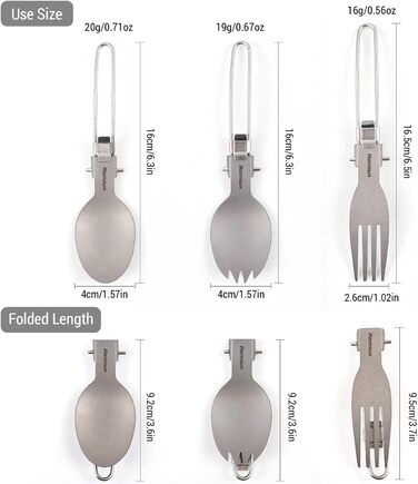 Набір кемпінгових тарілок 8-в-1 з 5 титановими каструлями та складною виделкою, ложкою, легким посудом, столовими приборами для барбекю, кухні, походів, пікніка