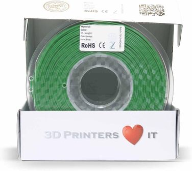 Мм ЗЕЛЕНИЙ 1кг нитка для 3D-друку преміумкласу, легко друкується, ідеально підходить для моделей та прототипів, 3D PLA 1.75