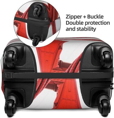 Чохол для валізи Золотий Міст з еластичною тканиною та захистом від подряпин, чорний, розмір 90