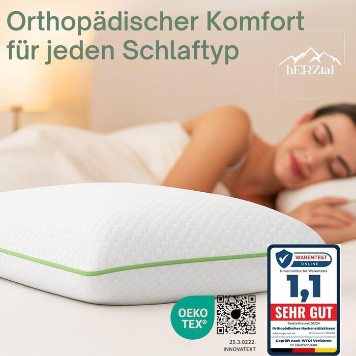 Подушка 40x80 см, подушка для шиї, ортопедична подушка, ергономічна подушка 80x40 см, подушка для зняття болю в шиї, подушка з піни з ефектом пам&39яті, подушки для сну, ергономічна подушка (висота 12 см)