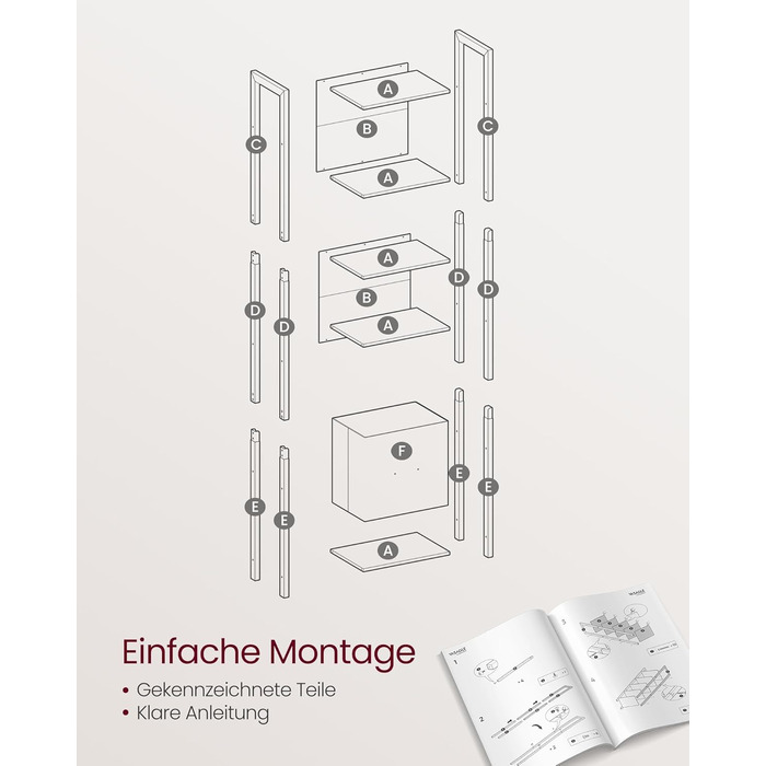 Рівнева кутова книжкова полиця з шухлядою, драбина, промисловий дизайн, сталевий каркас, для вітальні, домашнього офісу, спальні, 24 x 40 x 165 см, вінтажний коричнево-чорний LLS146B01 40B см, 5-