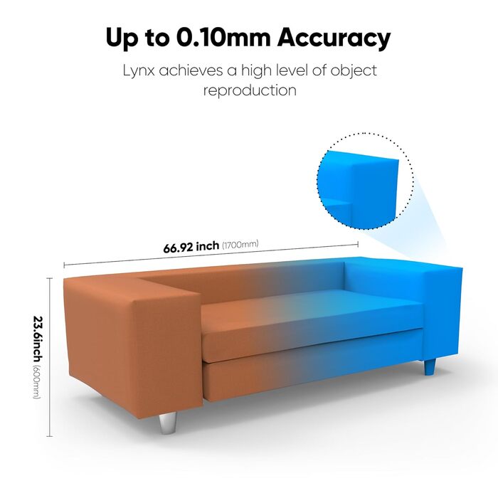 Сканер 3DMakerpro Lynx, точність 0,1 мм і швидкість сканування 10 кадрів/с. Портативний 3D-сканер для проектування моделі 3D-принт