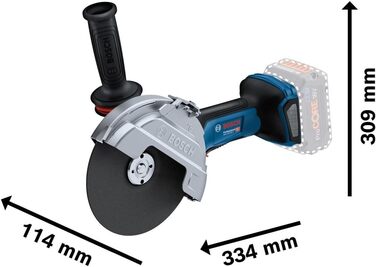 Акумуляторна кутова шліфувальна машина Bosch Professional BITURBO GWS 18V-180 P (диск Ø 180 мм, глибина різання 230 мм, вимикач PR