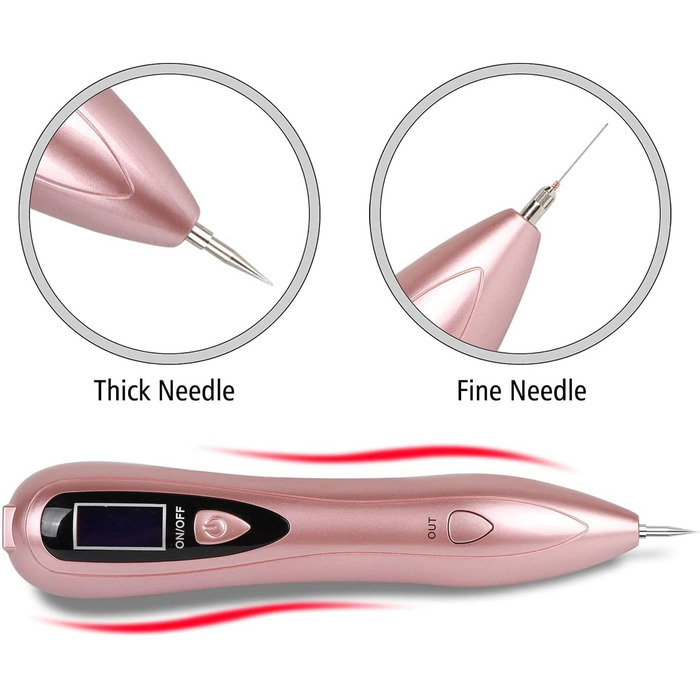 Видалення родимок - Професійна ручка для краси VOONEEN Mole Removal, з 9 рівнями міцності для обличчя і тіла, видалення бородавок, невусів, родимок, з золотим USB-акумулятором