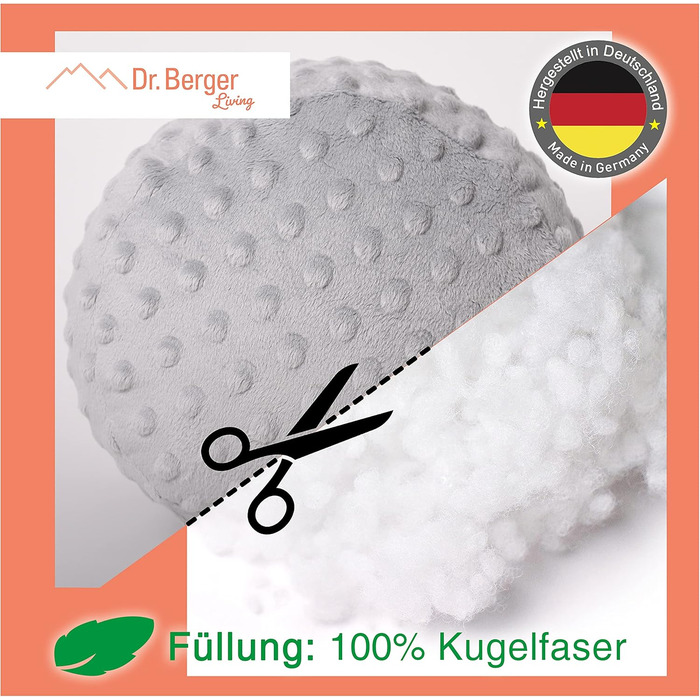 Подушка для шиї Dr. Berger Reading Bone для читання 40x18 см, дизайн Minky - 380 г бавовна, надзвичайно пухнаста - Ергономічна подушка для шиї для релаксації, комфортного читання, перегляду телевізора, подорожей, природи 40 x 18 см натуральний колір