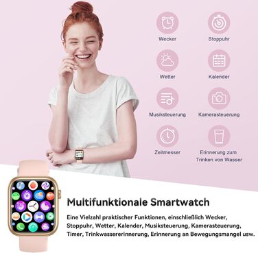 Розумний годинник для чоловіків та жінок, 1,83-дюймовий HD фітнес-трекер з крокоміром/монітором артеріального тиску/монітором серцевого ритму/функцією телефону, трекер сну, 120 спортивних режимів, водонепроникний фітнес- та спортивний годинник IP68 для iP