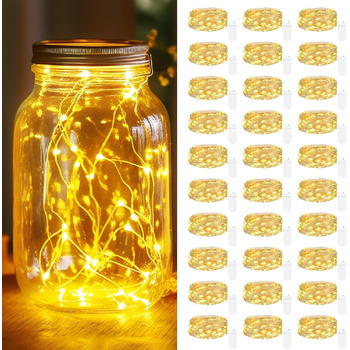 Світлодіодні міні-гірлянди з акумулятором, 2M 20 світлодіодних світлодіодних гірлянд з акумулятором, криті гірлянди, DIY казкові в