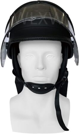 Тактичний шолом WLXW для боротьби з масовими заворушеннями з прозорим козирком (сталева сітка), захисне спорядження SWAT, страйкбол, пейнтбол, бойовий, косплей, чорний 1