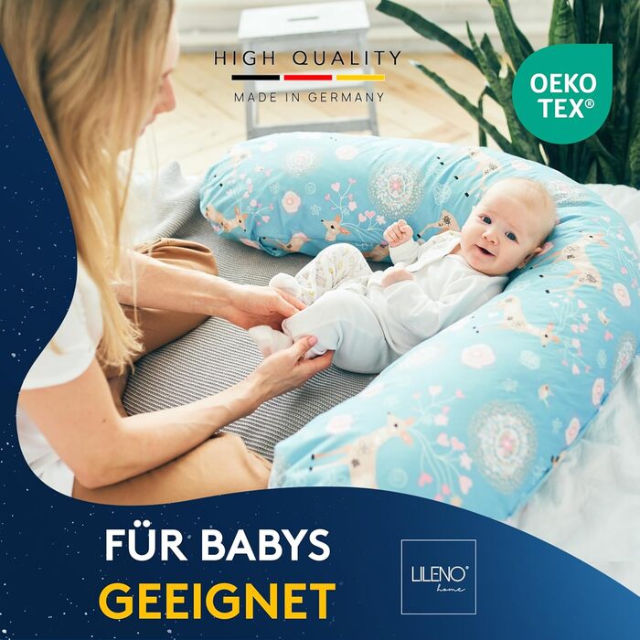 Комплект подушок для сну на боці 40x145 см, 2 шт. - Подушка для годування - Подушка для сну на боці 40x145 см для вагітних жінок та немовлят 40 x 145 см, 2 шт.