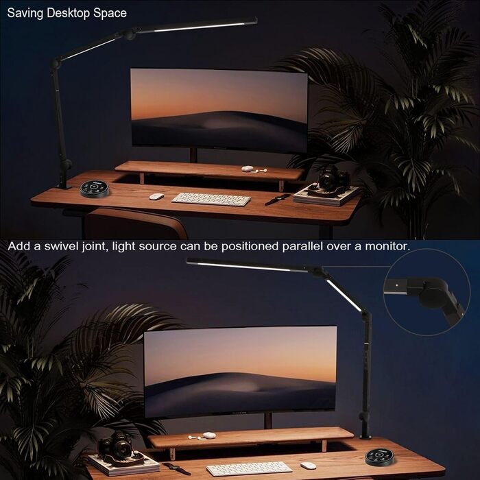 Світлодіодна настільна лампа EYOCEAN, робоче світло з поворотним кронштейном Architect Lamp, офісна настільна лампа з подвійним дж