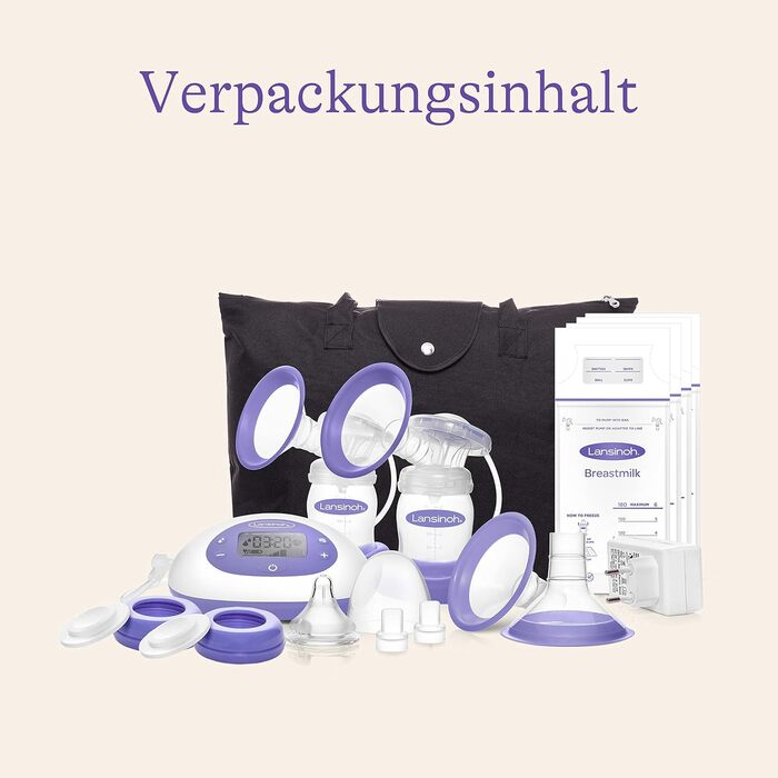Електричний молоковідсмоктувач Lansinoh 2в1 - РК-дисплей з підсвічуванням - одно- чи двостороннє зціджування - індивідуальне регул