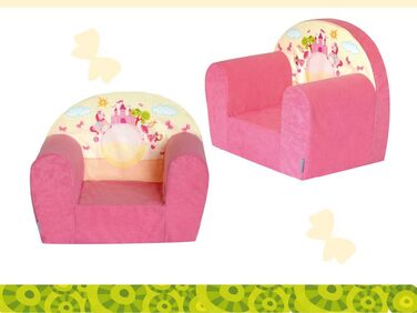 Дитяче крісло від 1 року - Дитячий стілець - Крісло з пінопласту - Дитяча мрія - Багато дизайнів Рожевий замок
